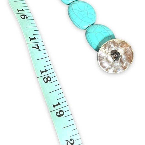 💍 CHAPS by Ralph Lauren Faux Turquoise Simplistic Bead Necklace 20” - Picture 9 of 12